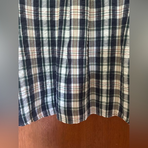 BDG URBAN OUTFITTERS Women’s Addison Check Button-Up Plaid Navy White Shirt L - Picture 9 of 15